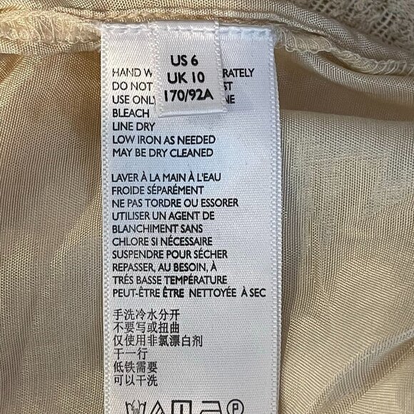 NWT Free People Cleo Mini Dress Tea cream SZ 6 - Picture 9 of 11